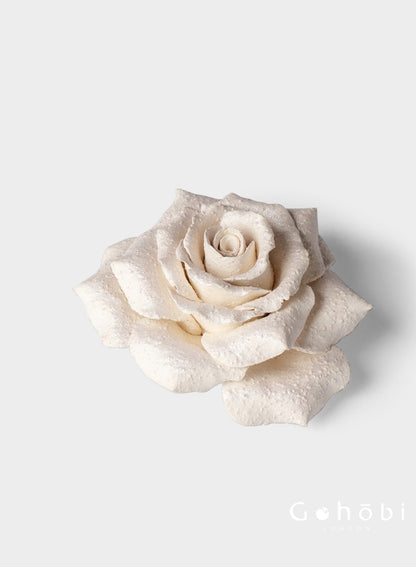 Gohobi Handmade Floral Incense Holder 002 - Black Peony and White Rose