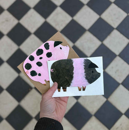 Mortlake Papers Spotty Pig Birthday Card | Foodie Gift | Farm Animal Card | Greeting Card [Made in the UK]