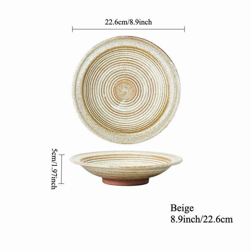 Gohobi Japanese Kiln-Change Ceramic Dining Plate