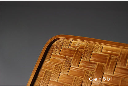 Gohobi Polished Bamboo Tea Tray – Bamboo Woven Gongfu Tea Tray