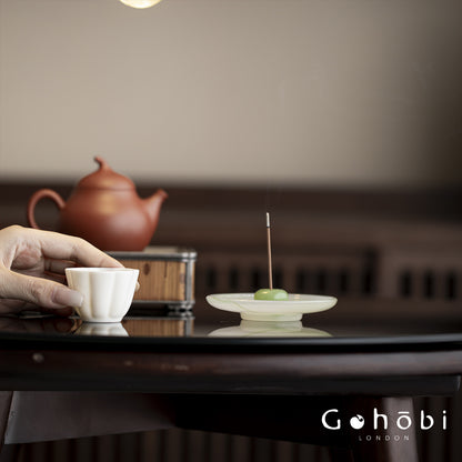 Gohobi Spring Shadow Glazed Incense Holder – Ceramic Ash Catching Incense Tray