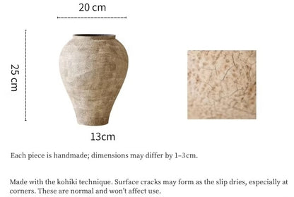 Gohobi Japanese-style Wabi Sabi Handmade Zen Large Vase 019