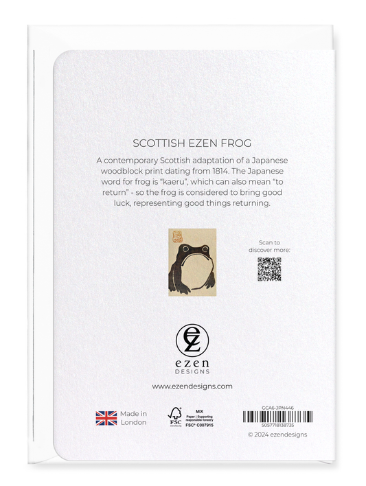 Ezen Designs SCOTTISH EZEN FROG: Greeting Card [Made in the UK]
