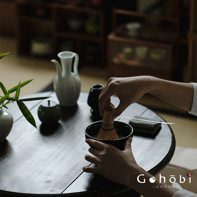 Gohobi Song-Inspired Matcha Travel Tea Set – Jianzhan Bowl with Travel Bag