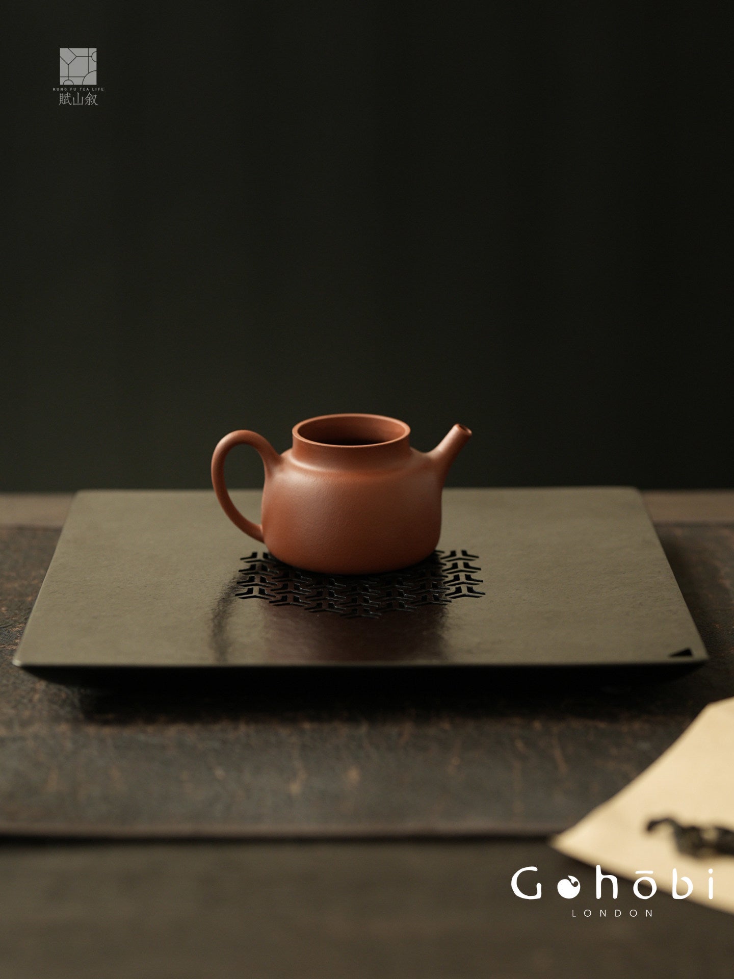 [賦山敘 x Gohobi] Gohobi Pure Titanium Tea Tray – Square Dry Brew Tea Table with Water Storage