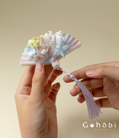 Gohobi Handmade Floral Incense Holder 008 - Jade Fan