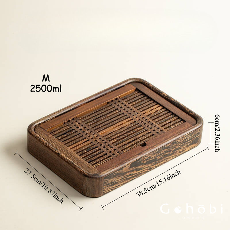 Gohobi Solid Wood Water Storage Tea Tray – Chinese Gongfu Tea Table Tray