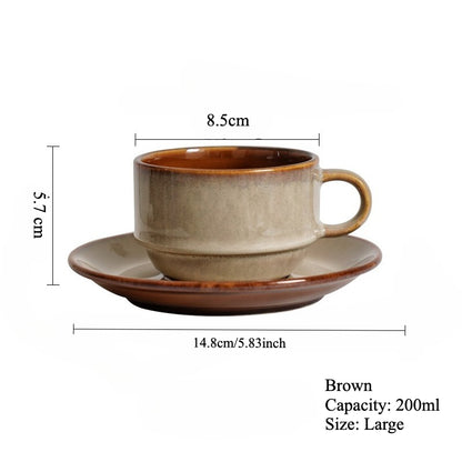 Gohobi Ceramic Coffee Cup and Saucer Set