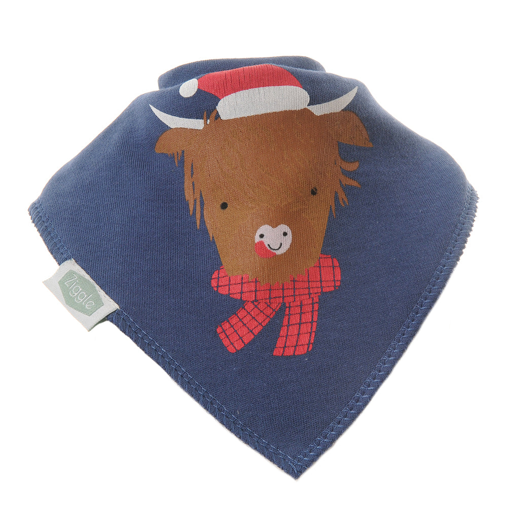 HereThe Highland Cow Christmas Bib