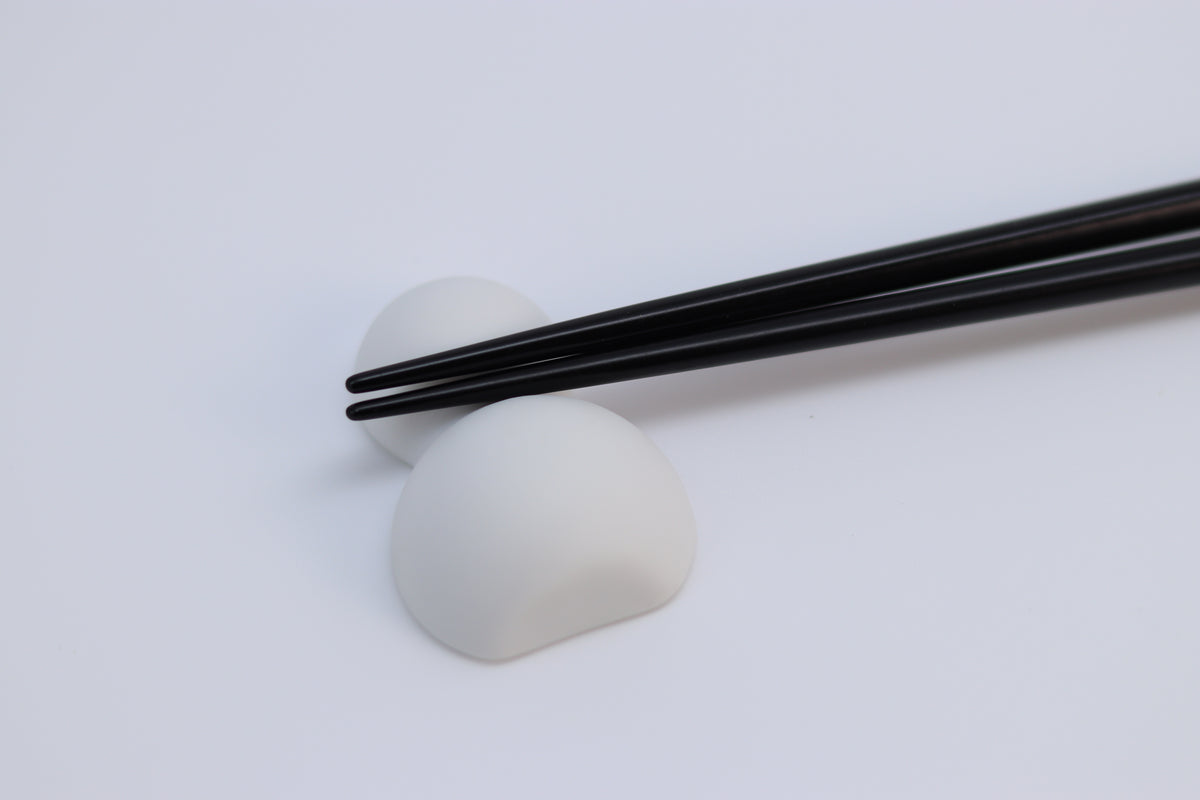 Snowman Chopstick Rest - Unglazed - Ceramic Japan [Made in Japan]