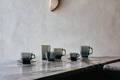 Kinto LUX glass expresso cup 80ml/ cup 250ml / mug 280ml/ 360ml Saucer 110mm/ 150mm