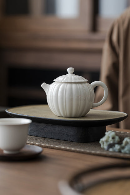 Gohobi Japanese-style Ash Glaze Handmade Ceramic Teapot