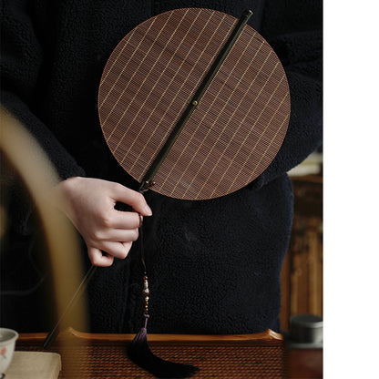 Gohobi Handmade Woven Bamboo Round Fan – Chinese Hanfu Hand Fan