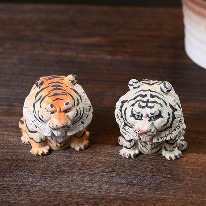 Gohobi Yixing Purple Clay Lucky Tiger Tea Pet – Hand-Painted Zisha Ornament