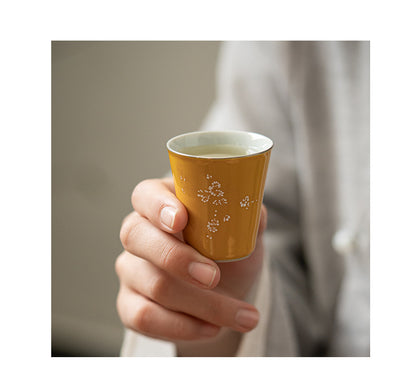 Gohobi Ming Yellow Handcrafted Tea Cup