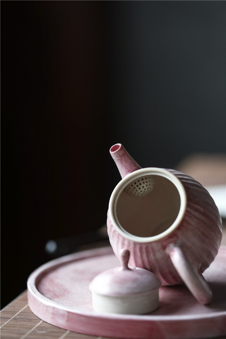 Gohobi Handmade Pink Paint Teapot