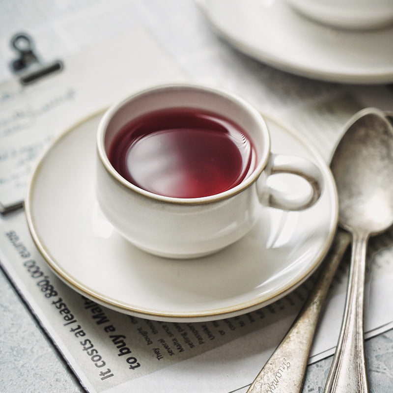 Gohobi Ceramic Coffee Cup and Saucer Set