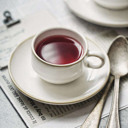 Gohobi Ceramic Coffee Cup and Saucer Set