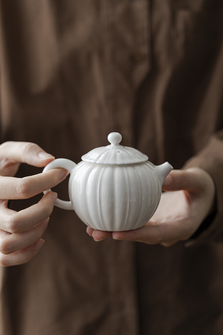 Gohobi Japanese-style Ash Glaze Handmade Ceramic Teapot