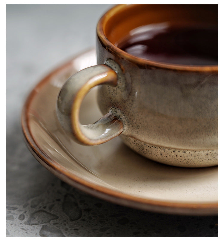 Gohobi Ceramic Coffee Cup and Saucer Set