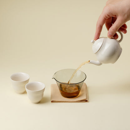 Gohobi Rustic Ash Glaze Travel Tea Set
