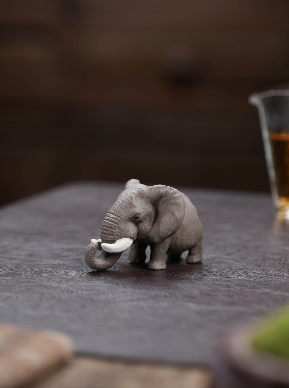 Gohobi Yixing Purple Clay Elephant Tea Pet – Handmade Lucky Tea Table Ornament