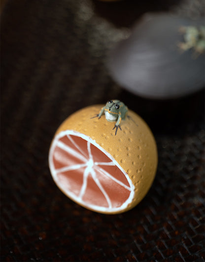 Yixing Purple Sand Spray Tea Pet Handmade Frog(Clearance)