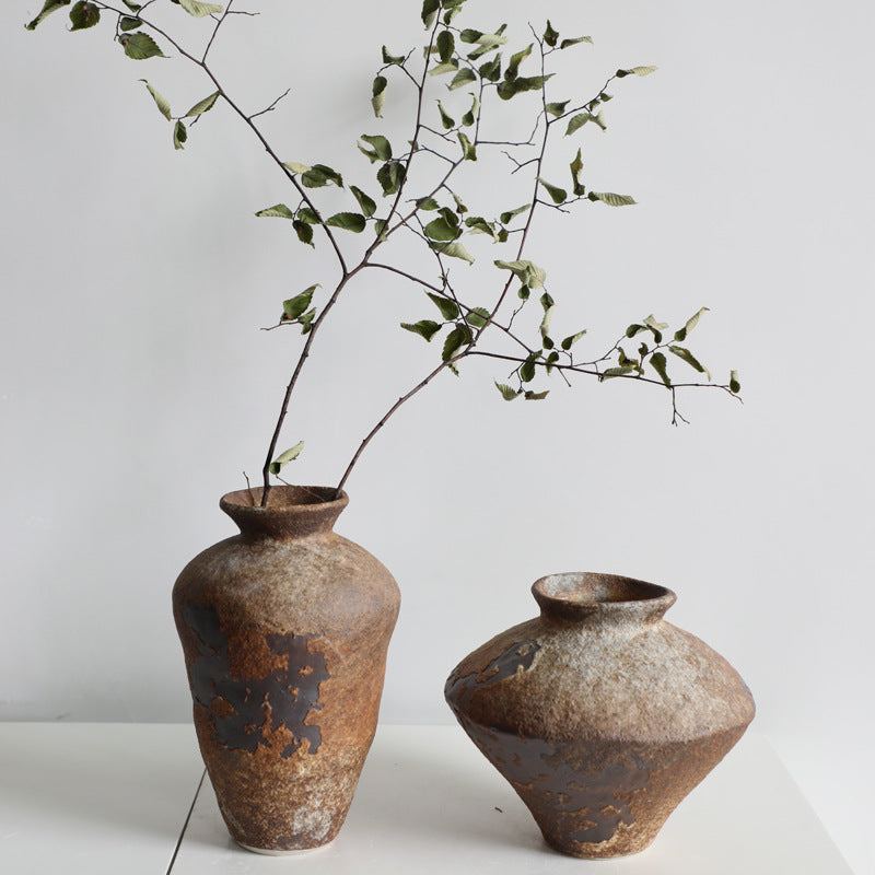 Gohobi Wabi-Sabi Style Coarse Pottery Vase