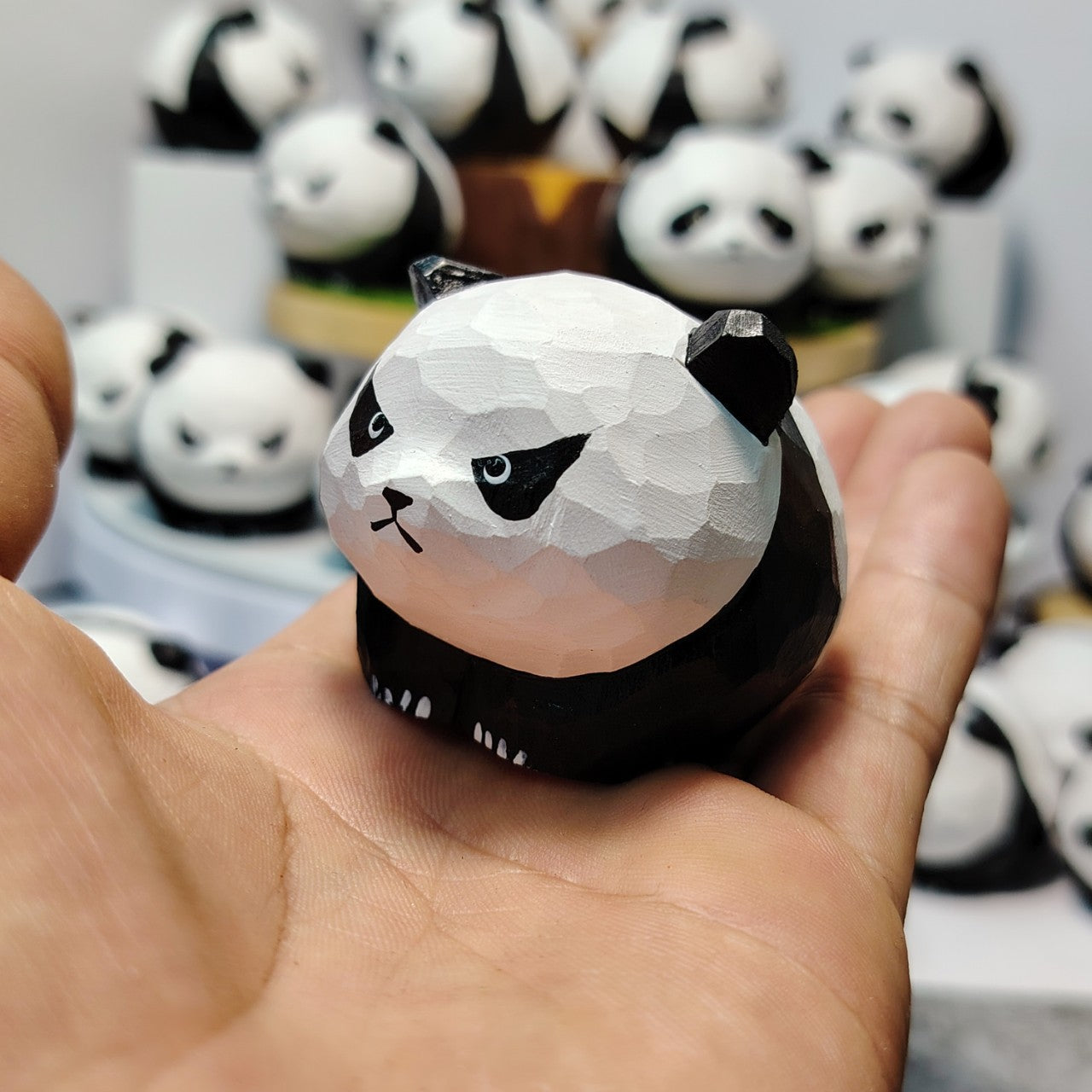 Gohobi Hand-Carved Panda Figurine