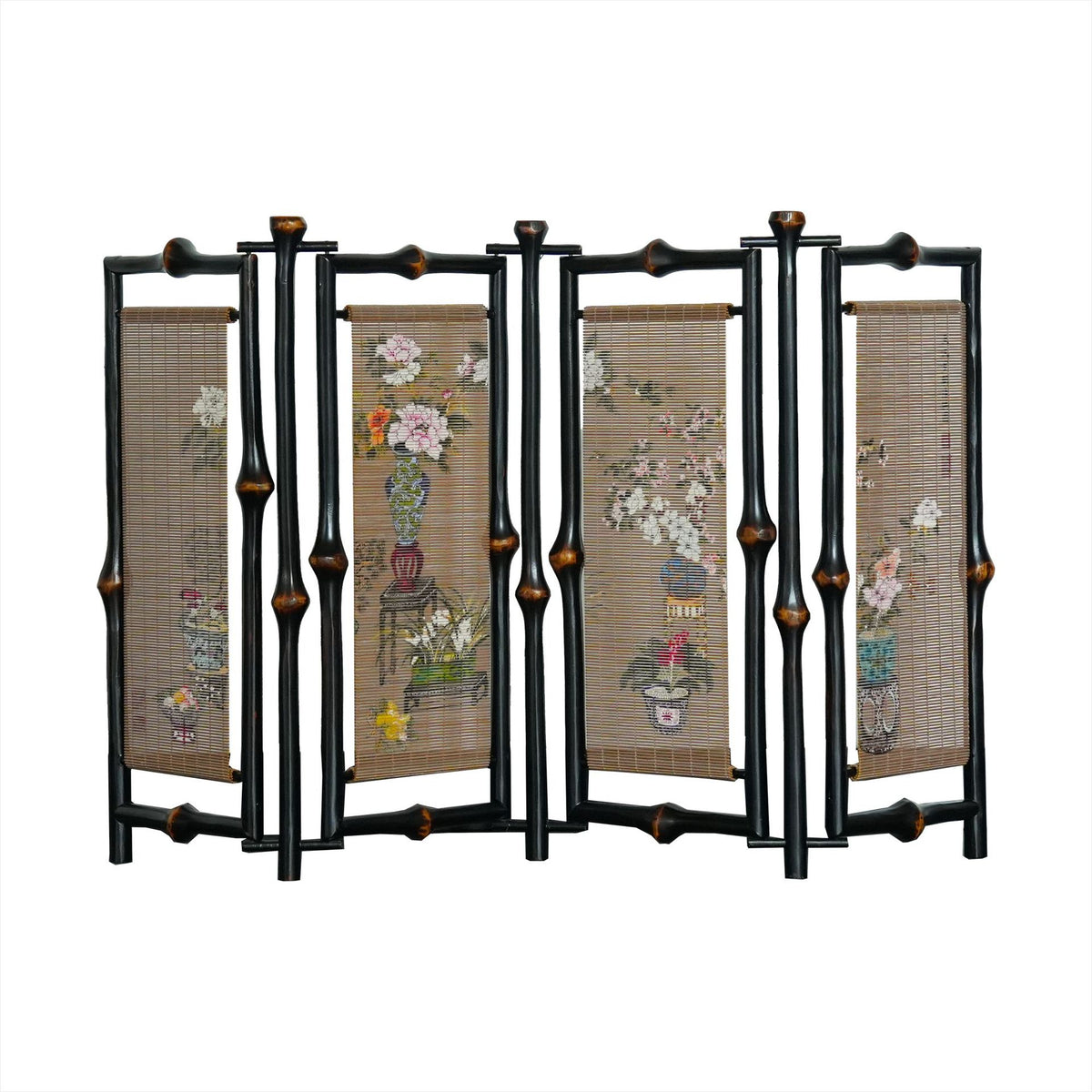 Gohobi Double-Sided Bamboo Tea Table Screen – Chinese Gongfu Tea Ceremony Decor