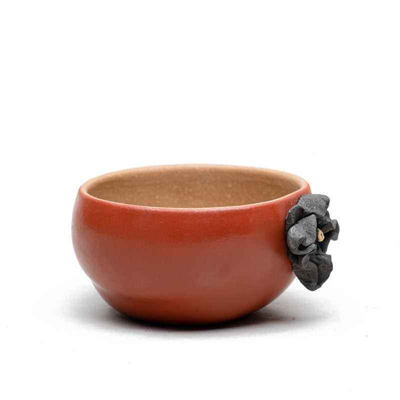 Gohobi Handmade Ceramic Persimmon Tea Cup
