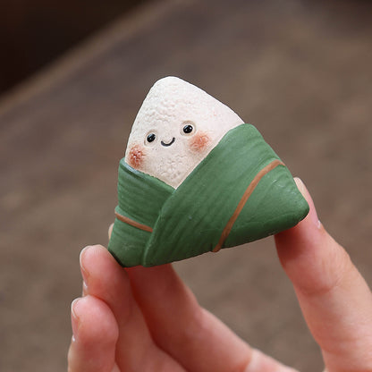 Gohobi Yixing Purple Clay Champion Zongzi Tea Pet – Dragon Boat Festival Ornament