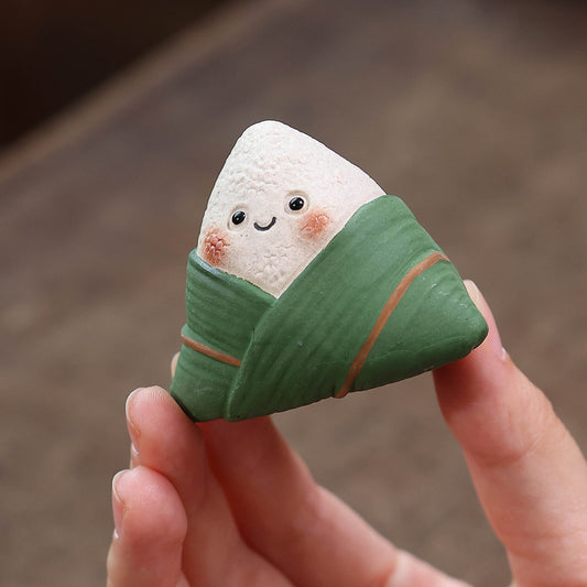 Gohobi Yixing Purple Clay Champion Zongzi Tea Pet – Dragon Boat Festival Ornament