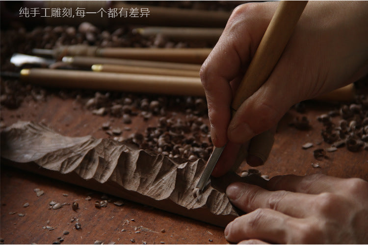 Gohobi Handcrafted Mountain-Shaped Solid Wood Incense Holder