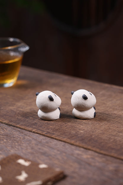 Gohobi Yixing Purple Clay Panda Tea Pet – Incense Holder and Lid Rest