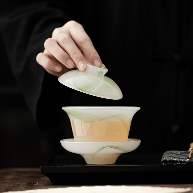 Gohobi Ancient Glazed Three-Talented Cover Gaiwan