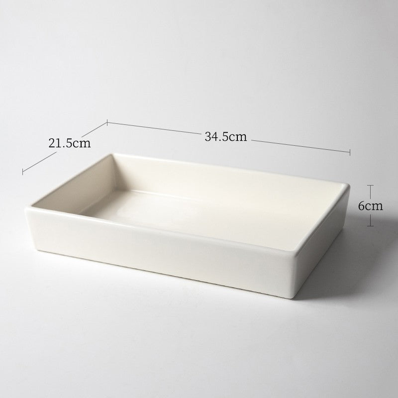 Gohobi Rectangular Ikebana Ceramic Vase – Japanese Style Flower Arrangement Vessel