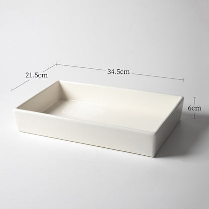 Gohobi Rectangular Ikebana Ceramic Vase – Japanese Style Flower Arrangement Vessel