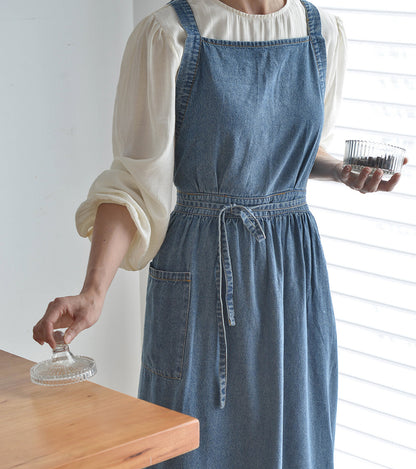 Gohobi Korean Denim Cotton Apron