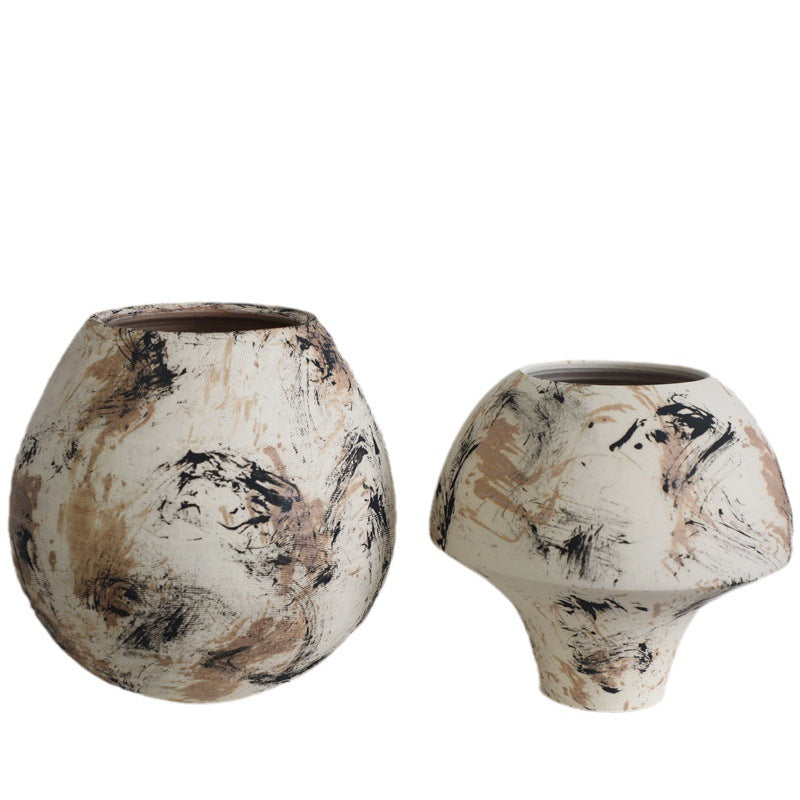 Gohobi Original Oil Painting Designer Ceramic Vase