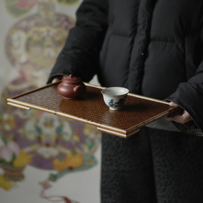 Gohobi Woven Bamboo Gongfu Tea Tray – Dry Brewing Tea Table