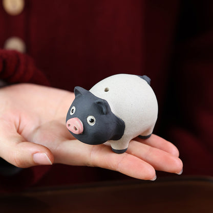 Roaring Gongtang purple sand tea pet pig ornament boutique can raise Jingtang pig personalized tea play tea table tea table tea set accessories