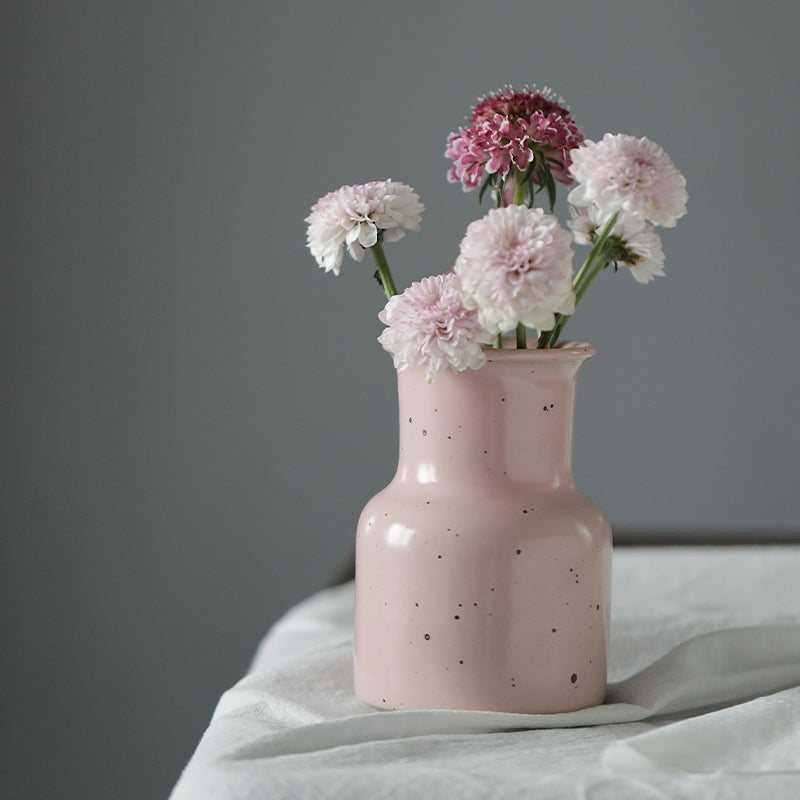 Gohobi Classic Handmade Ceramic Pink Emerald Vase