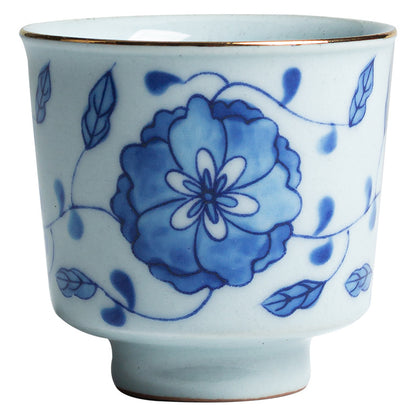 Gohobi Blue and White Twining Lotus Fu Gui Cup
