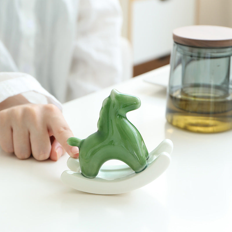 Gohobi Ceramic Rocking Horse Ornament