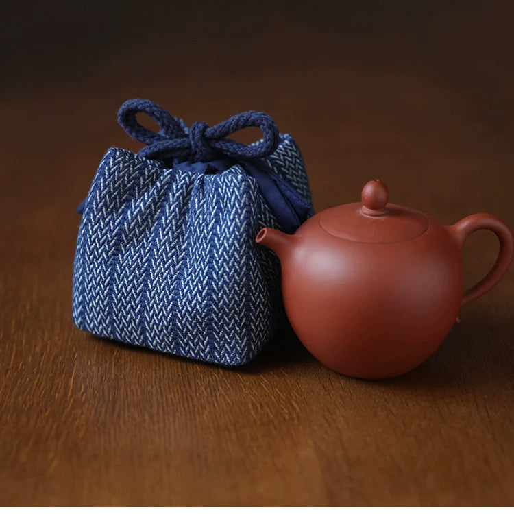 Gohobi Denim Mini Teaware Storage Travel Bag