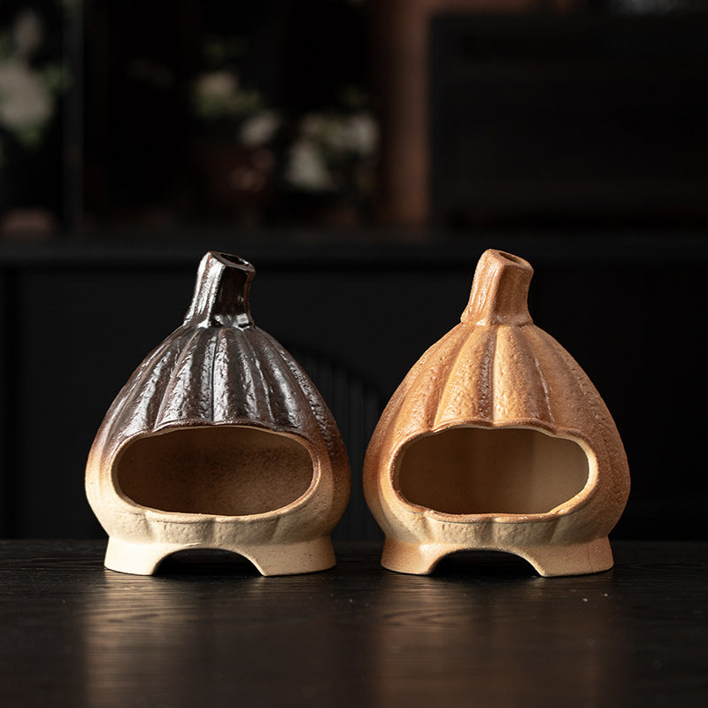 Gohobi Pumpkin Ceramic Aromatherapy Fireplace Burner