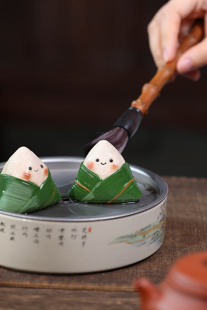 Gohobi Yixing Purple Clay Champion Zongzi Tea Pet – Dragon Boat Festival Ornament