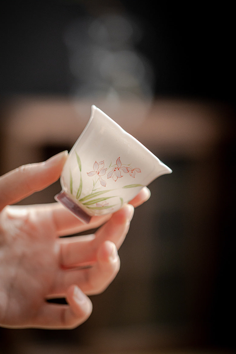 Gohobi Hand-Painted Orchid Master Cup