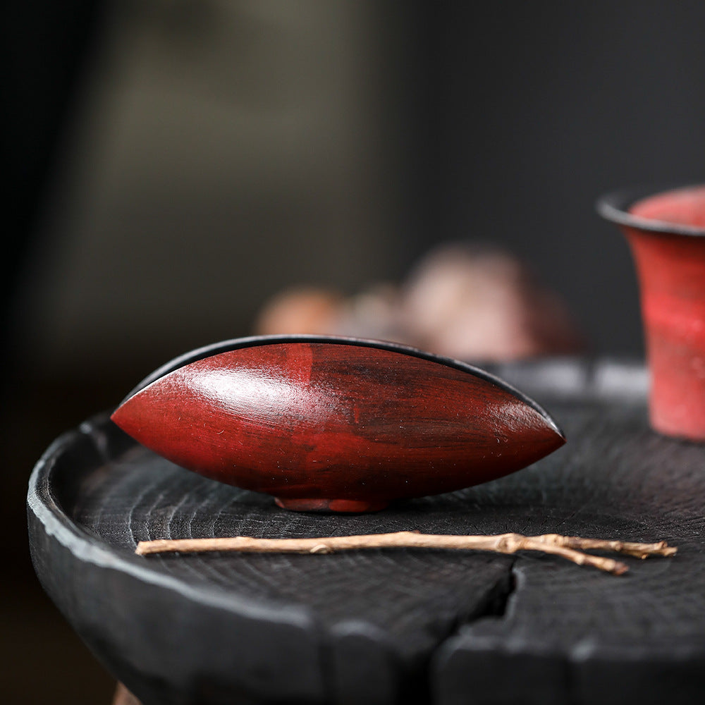 Gohobi Ceramic Gongfu Tea Red Blushing Black Tea Scoop